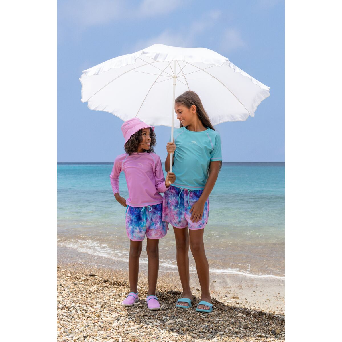 Playshoes Dětský UV klobouk Batik oboustranný - turquoise