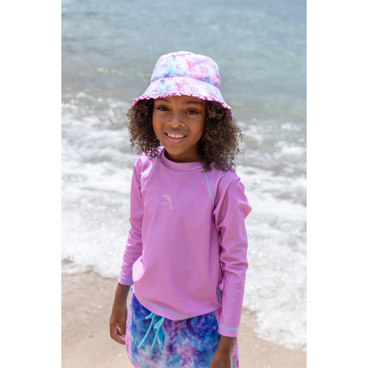 Playshoes Dětský UV klobouk Batik oboustranný - turquoise