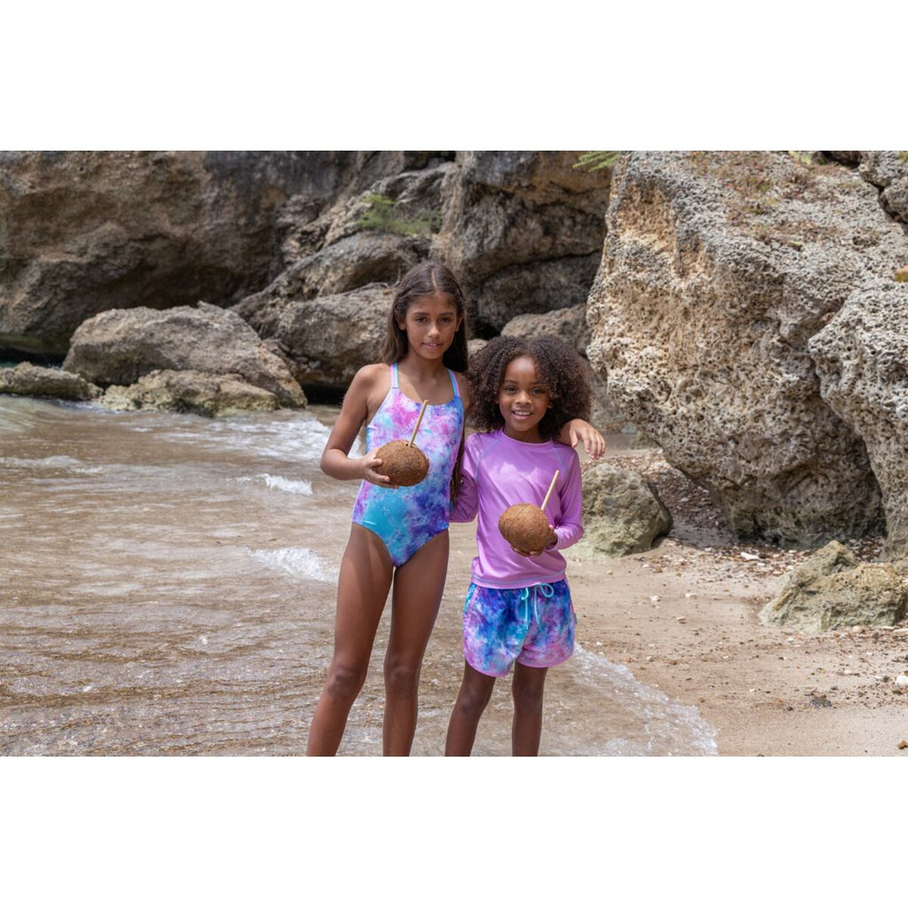 Playshoes Dívčí UV kraťasy Batik - turquoise