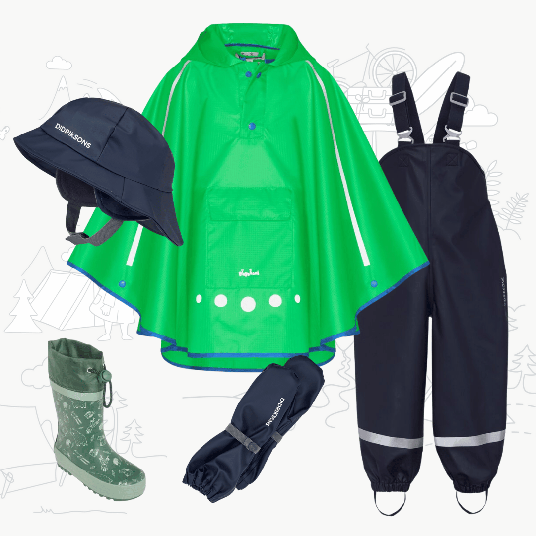 Dětský outfit do deště Playshoes - zelený